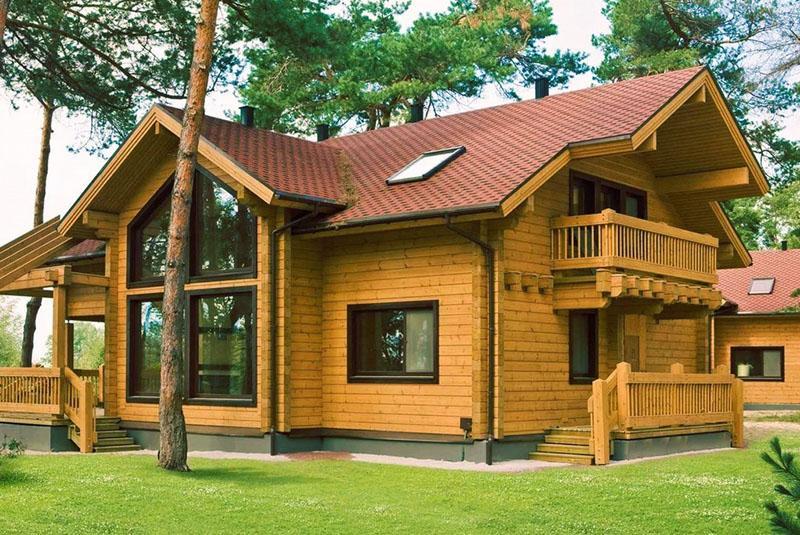 maisons en bois d'un bar