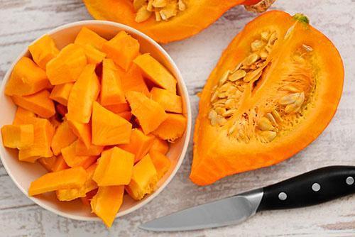 La calabaza cortada no está sujeta a almacenamiento a largo plazo.