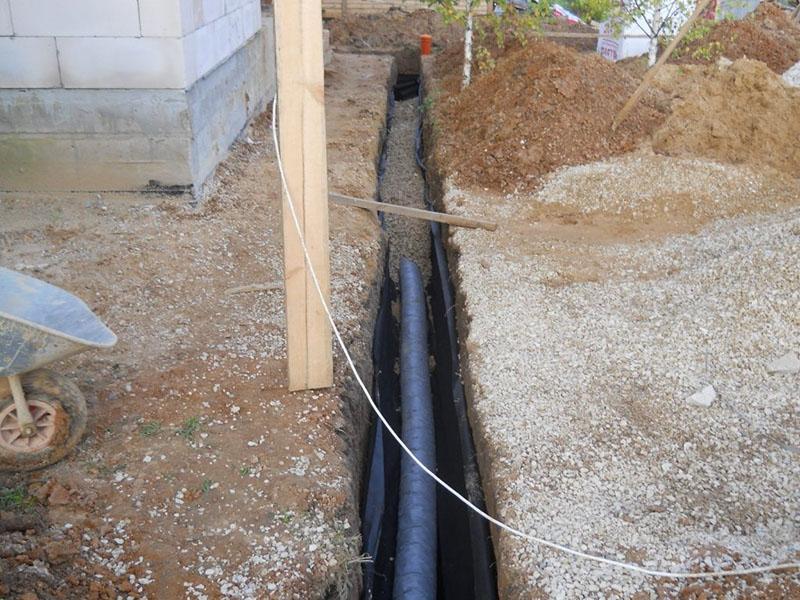 drainage profond autour de la maison