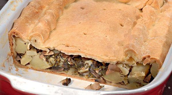 tarte aux champignons et pommes de terre