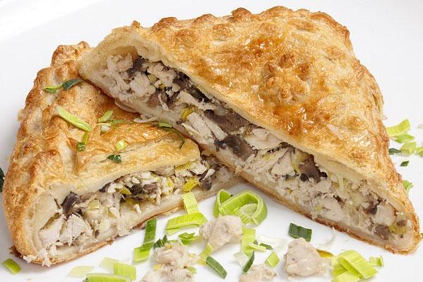 tarte feuilletée aux champignons
