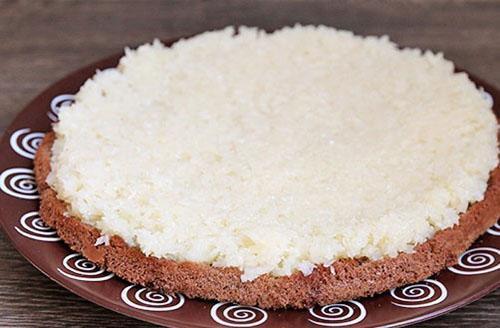 mettre les copeaux sur le gâteau