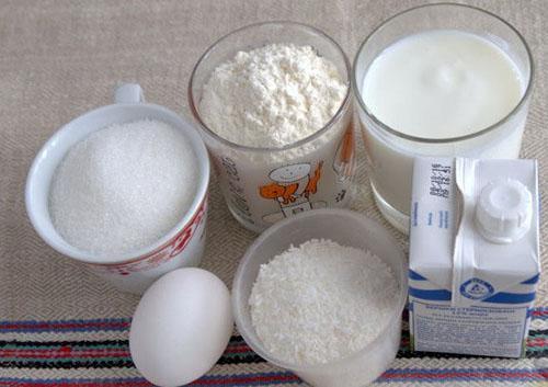 ingrédients pour le gâteau