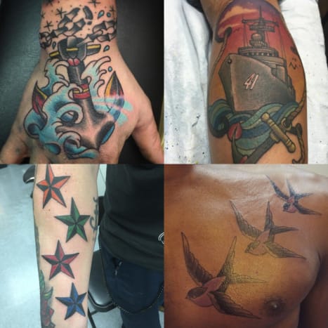 Marine Tattoos Collage