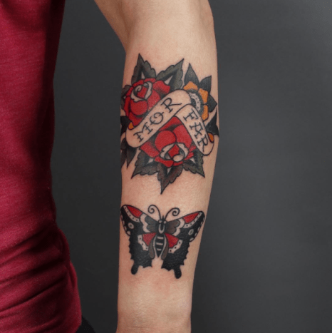 Sailor Butterfly Tattoo