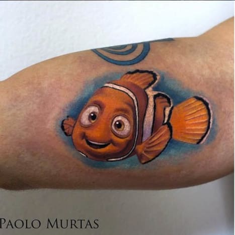 Du weißt, wo immer Dory ist, Nemo ist nicht weit dahinter. Tattoo von Paolo Murtas