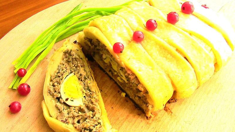 rollo de carne picada