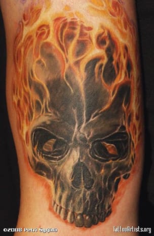 Ein herausragendes Tattoo von Petri Syrjala.