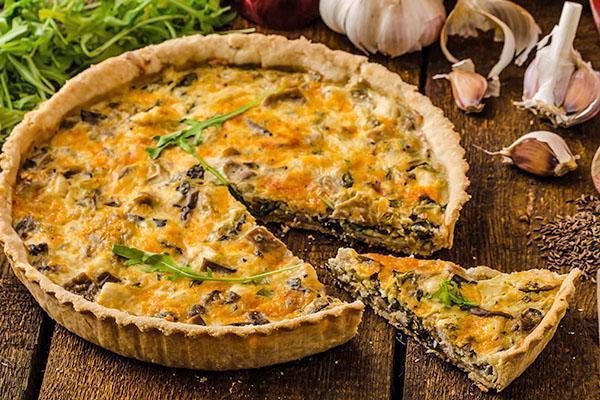 quiche au poulet et champignons