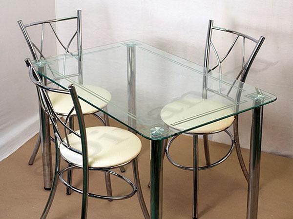 table en verre massif