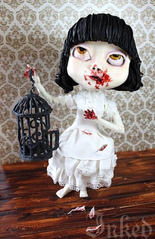 تغريدات لذيذة من داني ليندانيز كيكسdanyscakesbydanylind على إنستغرام مستوحاة من Blythe Doll Art