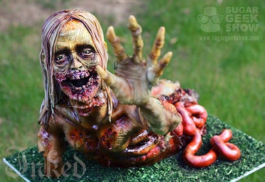 Dieser schreckliche Zombie wurde von Liz Marek erschaffen.