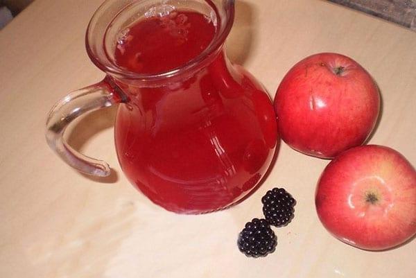 compota de manzana y mora