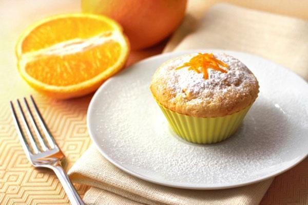 muffin de naranja fragante