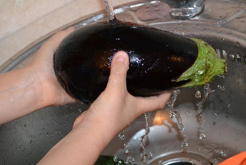 laver l'aubergine