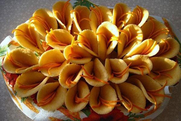 Galletas de lirio de cala con ralladura de naranja
