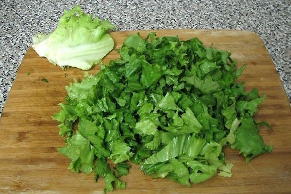 picar la lechuga