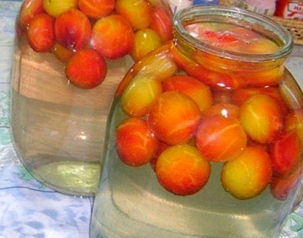 compota de ciruela cereza roja