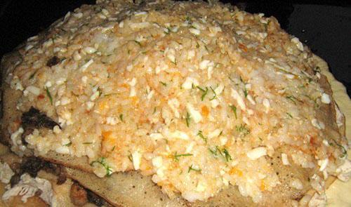 colocar el relleno de arroz