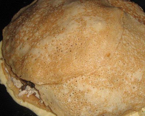 cubrir el relleno con panqueques