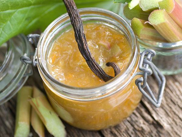 confiture de rhubarbe pour l'hiver