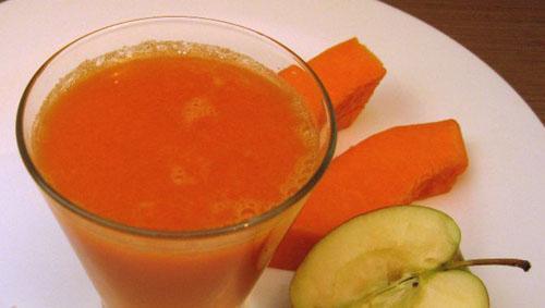 jugo de manzana y calabaza