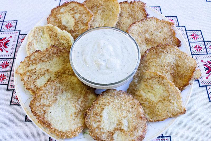 tortitas de cebolla con kéfir