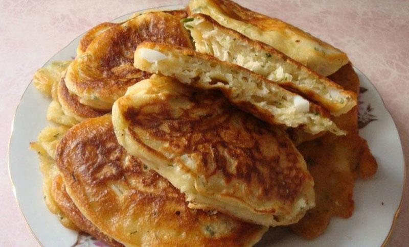 deliciosos panqueques de cebolla