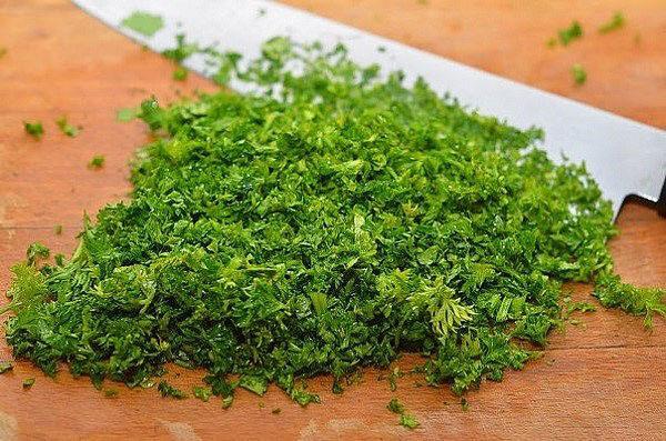 picar finamente las verduras