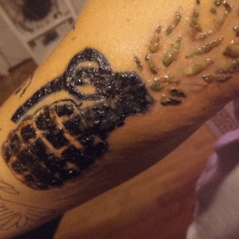infizierte Granate Tattoo