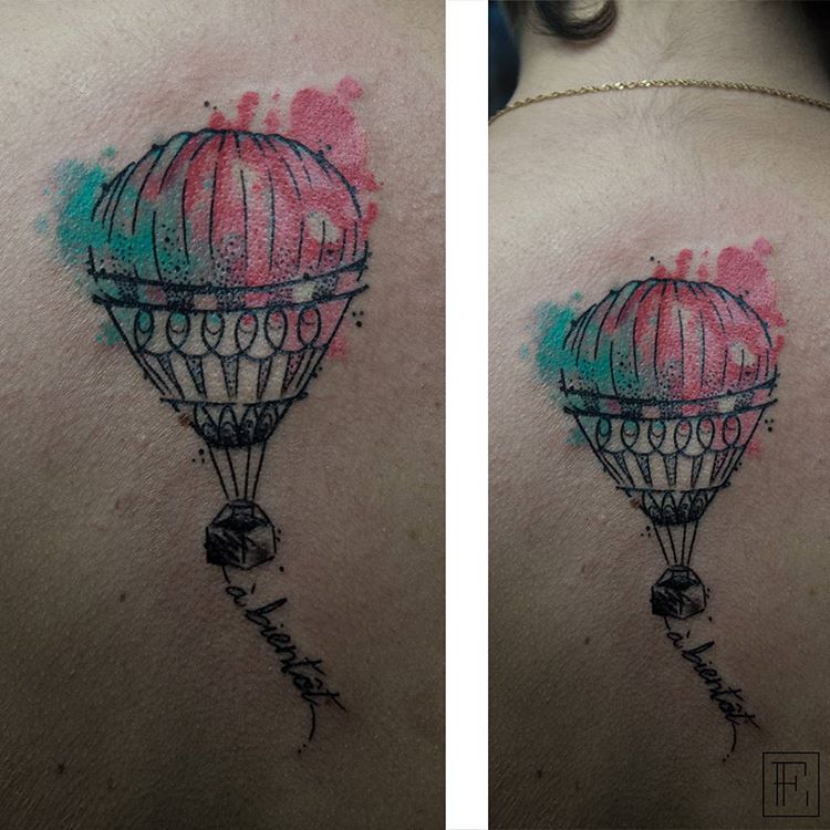 Heißluftballon-Tattoos sind nicht von dieser Welt erstaunlich