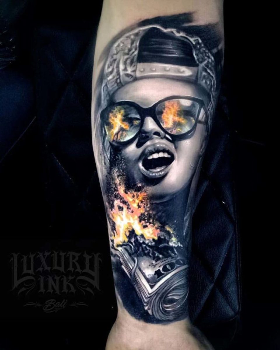 Burning-Money-Tattoo-by-Luxury-Ink-Bali-728x910