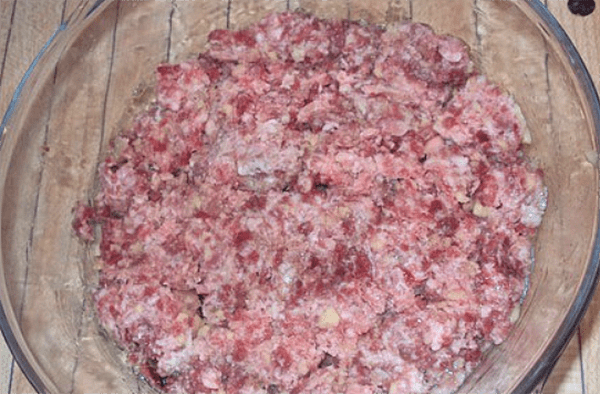 colocar la carne picada
