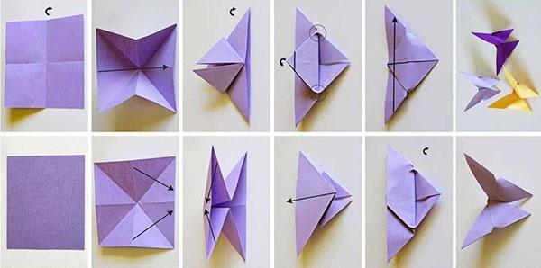 papillons en origami