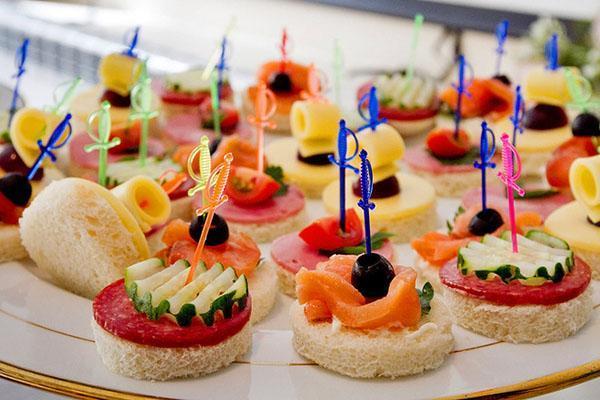 canapés en pan