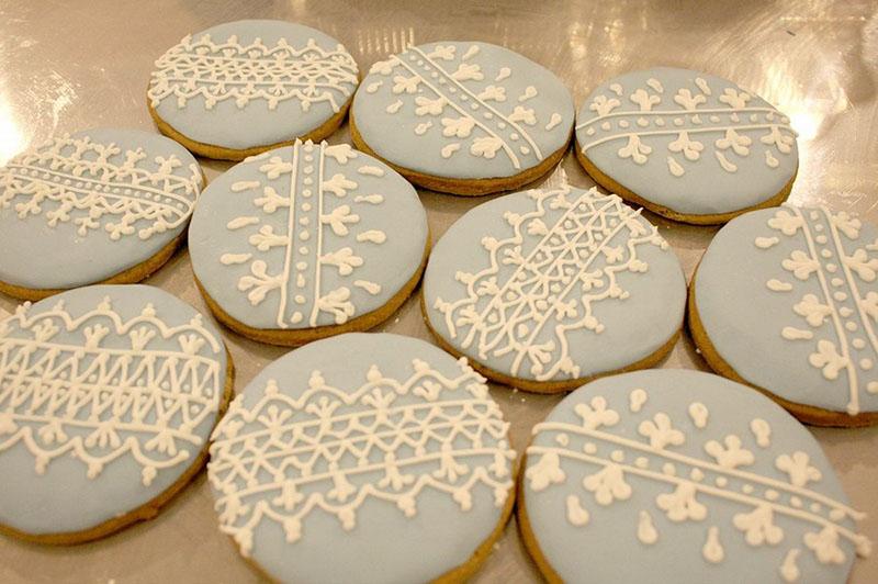 biscuits entièrement glacés