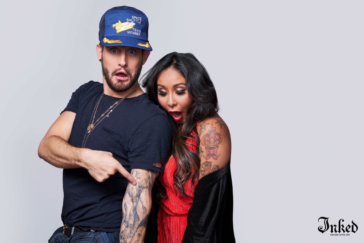 Snooki, Snooki and Nico, Nicole Polizzi, Nico Tortorella, How Far is Tattoo Far, Snooki MTV, Just Tattoo of Us, Jersey Shore, Jerzdays, Inked Magazine, Inked Mag, Snooki tattoos, Nico tattoos, MTV Younger