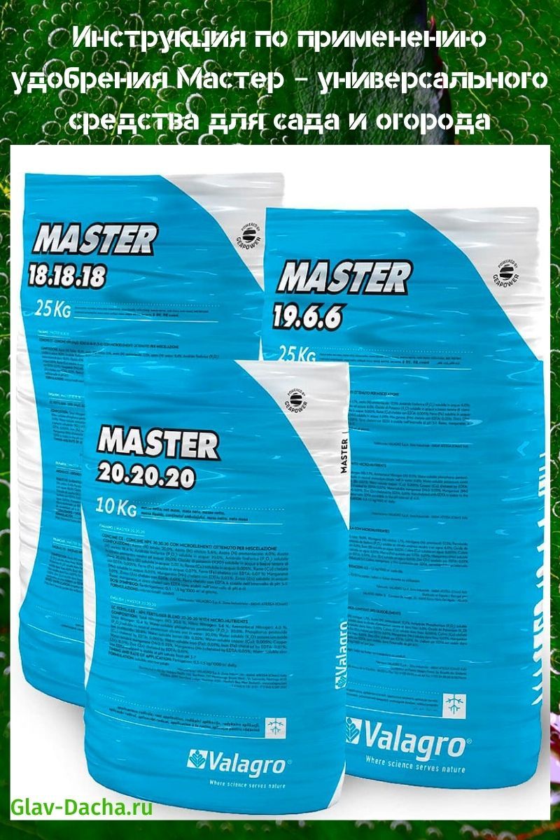 instrucciones para el uso de fertilizante Master