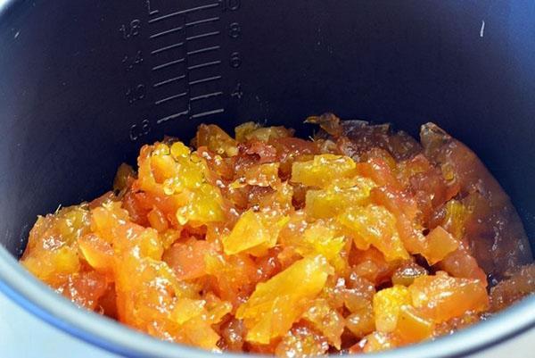 mermelada de naranja y manzana preparada