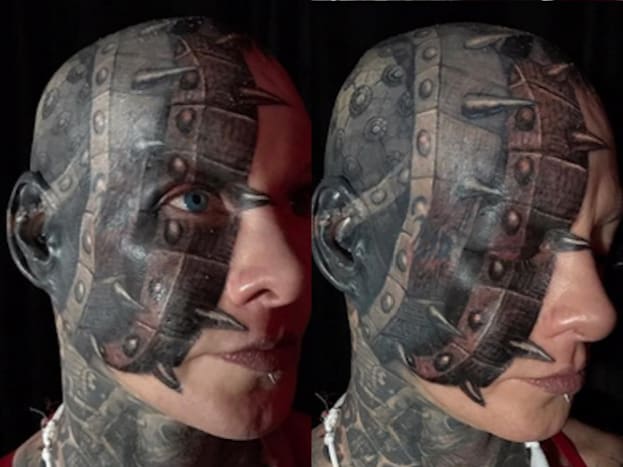 Foto über PaulBoothPaul Booth ist ein erfahrener Veteran (und hatte seine eigenen Gesichtstattoos, lange bevor es in Mode war), also wusste er, dass es sie geben würde