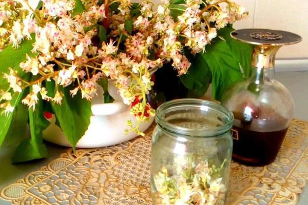 infusión de flores de castaño de indias