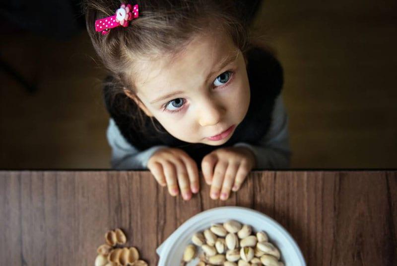 pistaches dans les aliments pour bébés