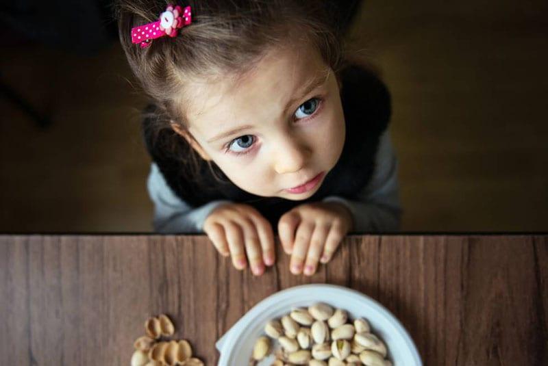 pistachos en comida para bebés