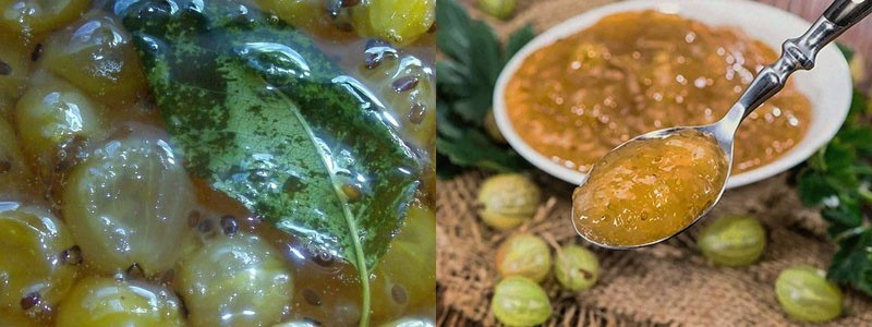 confiture de groseille aux feuilles de cerisier