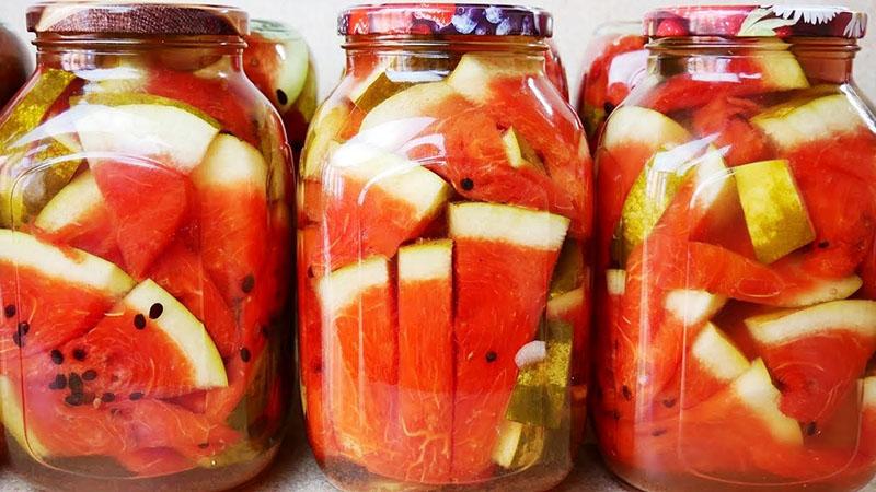 recetas de sandías para el invierno en frascos