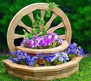 bordures pour parterres de fleurs en bois