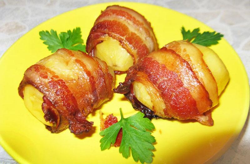 pommes de terre enrobées de bacon