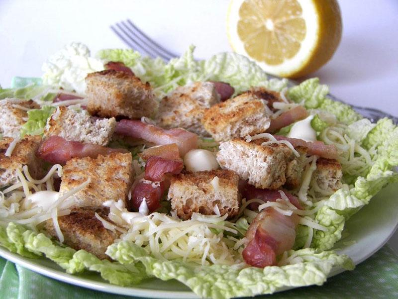 recetas de platos con ensalada de tocino