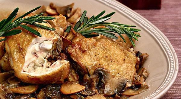 poulet aux champignons