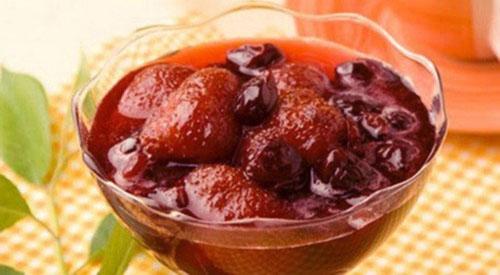 mermelada de cereza y fresa